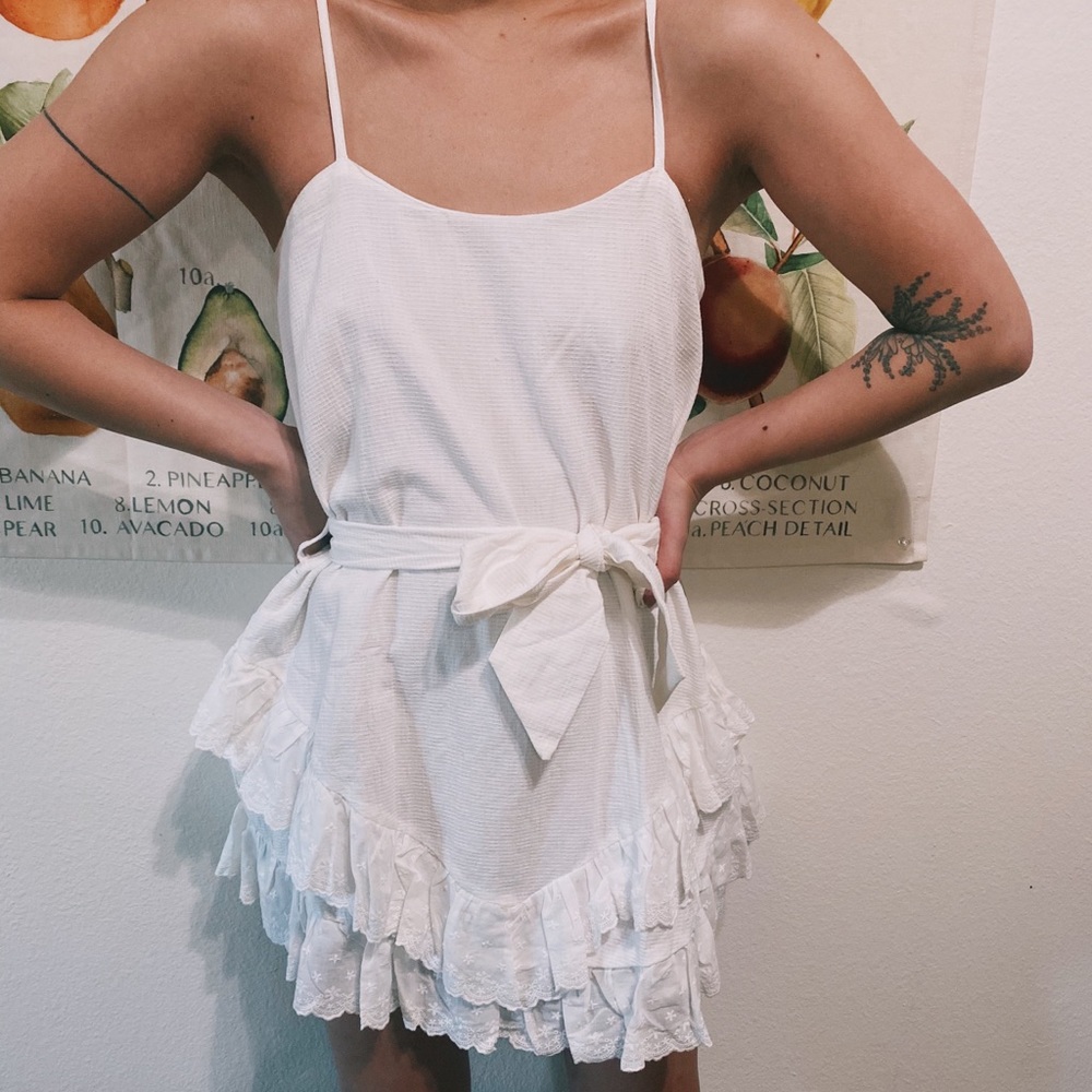 White mini dress